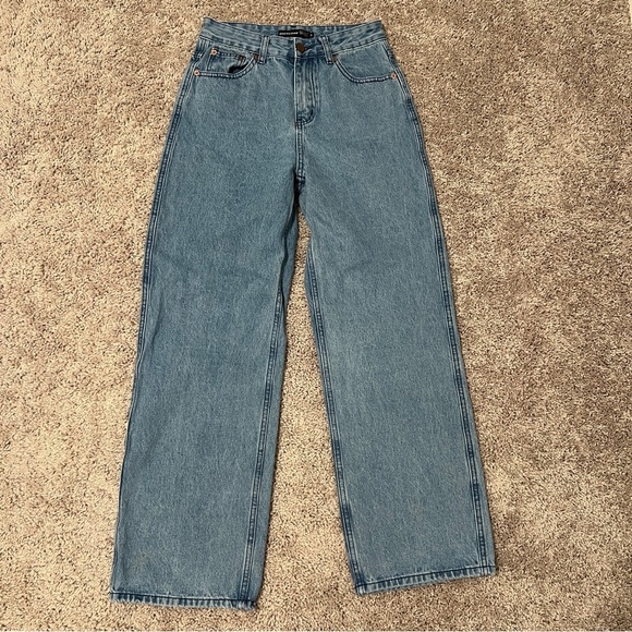 Vintage Women’s Loose Baggy Blue Denim 100% Cotton Y2k Size M HUCHUJING - Picture 1 of 10